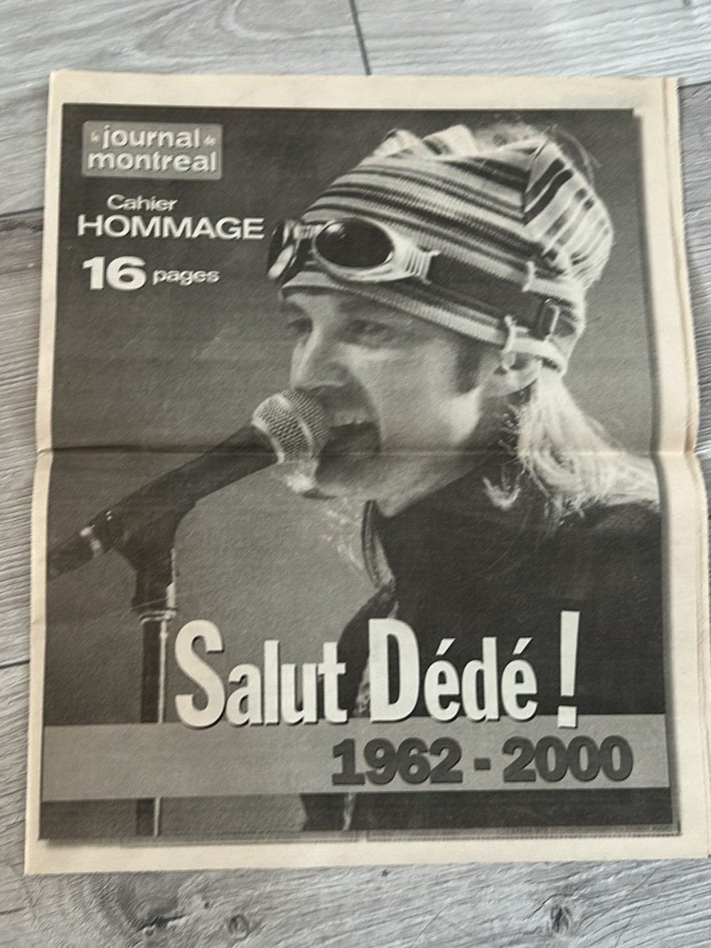 Journal de Montréal cahier hommage André Dédé Fortin Les Colocs